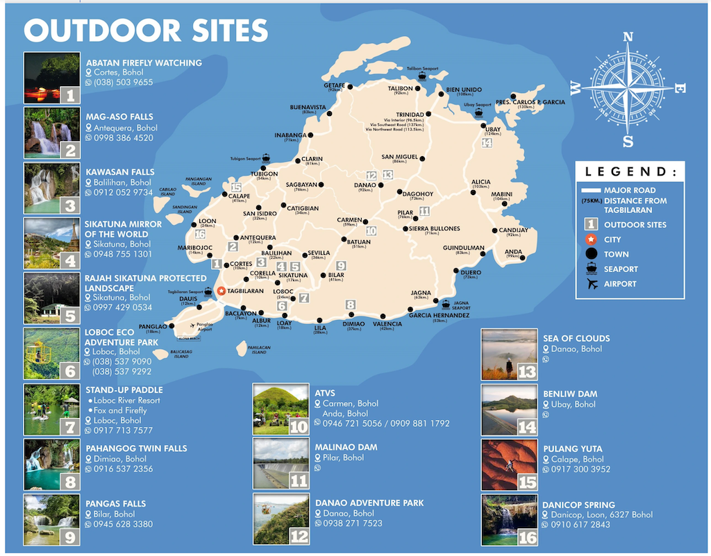 bohol travel map